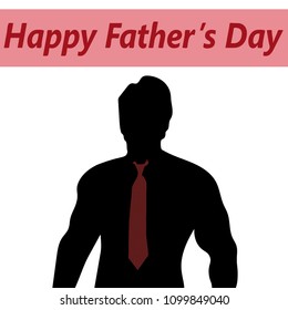 Happy fathers day. courage in the upbringing of children. Father and love. Tie