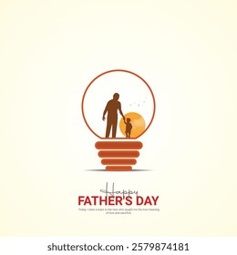 Happy Father's Day creative ads. Happy Father's Day june 16. vector, illustration, 3d