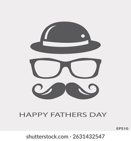 Happy Father's Day creative concept silhouette vector illustration.