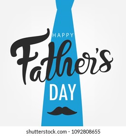 Happy Father's Day Creative Font, Greeting Card Design.