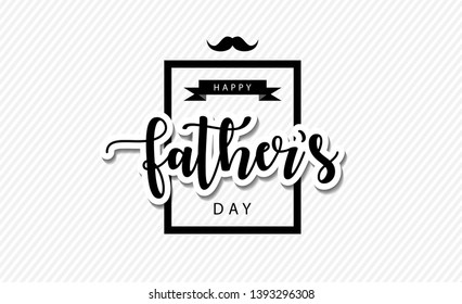 happy fathers day creative illustration with tie for greeting card, print, gift, background etc.