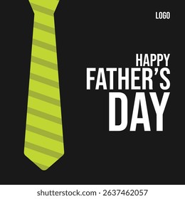 Happy fathers day creative social media post. Vector illustration.