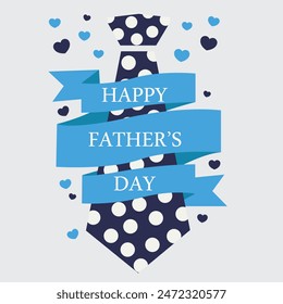 Happy Father's Day with dad and children silhouettes. Vector Celebration Illustration for the Best Dad. Father's Day16th June. Set of Father's Day greeting with necktie, mustache, hat, tie, glass.