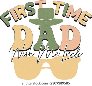 Happy Father's Day Dad Colorful Graphics. Funny Daddy Saying, Quote and Slogan for Print on Demand Industry and Printing Business.