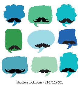 Happy Fathers Day. DAD greeting cards, fashion posters set. Vector quote with speech bubble background.
