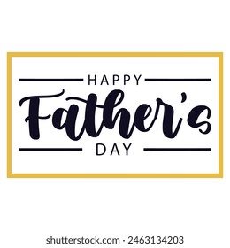 Happy Father's Day. Dad is like a big tree in the shade of which we are all free. My father is my hero. Dad and the kids are playing. Yellow background silhouette man. Vector Illustration art.