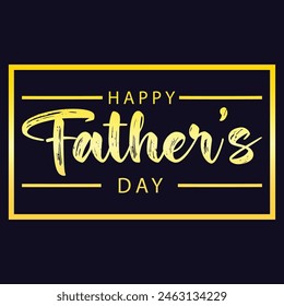 Happy Father's Day. Dad is like a big tree in the shade of which we are all free. My father is my hero. Dad and the kids are playing. Yellow background silhouette man. Vector Illustration art.