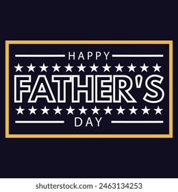Happy Father's Day. Dad is like a big tree in the shade of which we are all free. My father is my hero. Dad and the kids are playing. Yellow background silhouette man. Vector Illustration art.