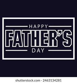 Happy Father's Day. Dad is like a big tree in the shade of which we are all free. My father is my hero. Dad and the kids are playing. Yellow background silhouette man. Vector Illustration art.