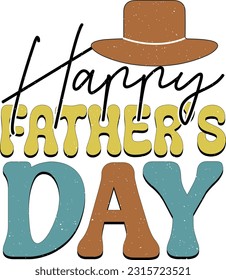 Happy Father's Day Dad Papa Colorful Graphics. Funny Daddy Saying, Quote and Slogan for Print on Demand Business (POD) and Printing Industry.