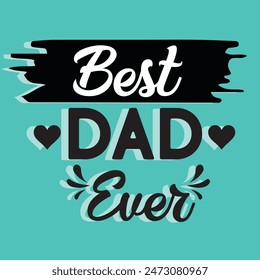 Happy Fathers day dad and son beautiful silhouette sunset scene poster design vector.