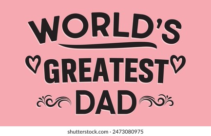 Happy Fathers day dad and son beautiful silhouette sunset scene poster design vector.