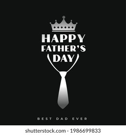 happy fathers day dark greeting design