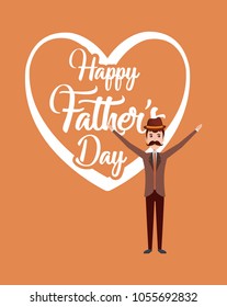 Happy fathers day design