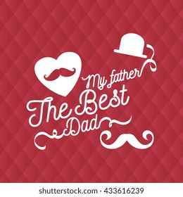 happy fathers day design 