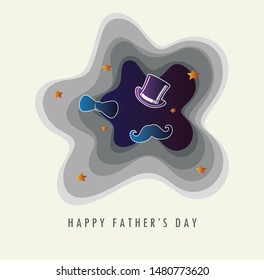 Happy father's day design.Set of abstract modern graphic elements with dynamical colored forms and line