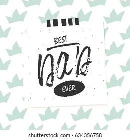 Happy Father's Day design background. Lettering design. Greeting card. Calligraphy Background template for Father's Day. Vector illustration