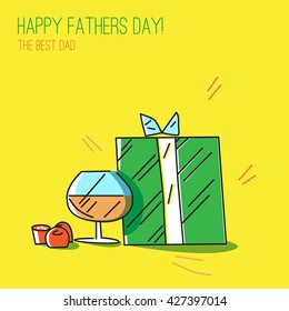 Happy Father's Day Design. Fathers day card, vector illustration