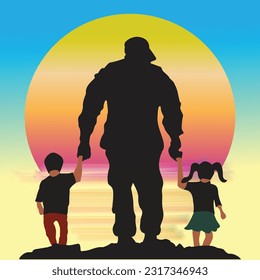 Happy Fathers Day Design Concept