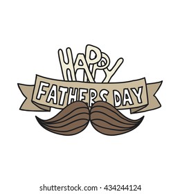 happy fathers day design. doodle. vector illustration
