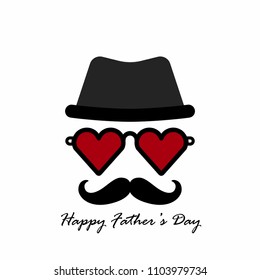 Happy Fathers day design with light background and elegent desig
