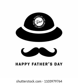 Happy Fathers day design with light background and elegent desig