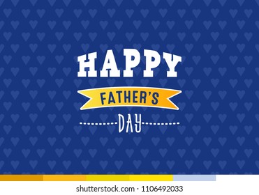 Happy Fathers Day design on blue background