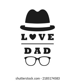Happy Father's Day design on white background