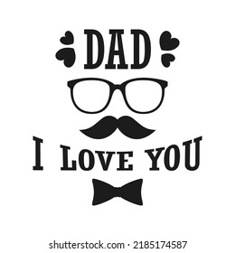 Happy Father's Day design on white background
