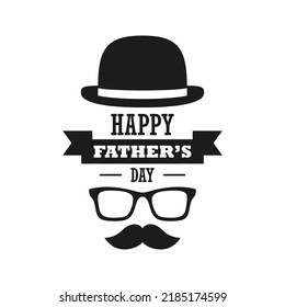 Happy Father's Day design on white background