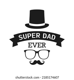 Happy Father's Day design on white background