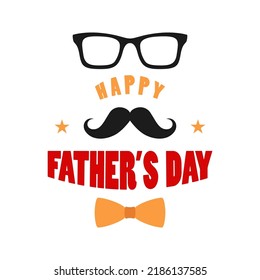 Happy Father's Day design on white background