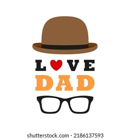 Happy Father's Day design on white background