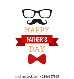 Happy Father's Day design on white background