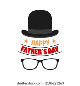 Happy Father's Day design on white background