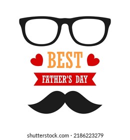 Happy Father's Day design on white background