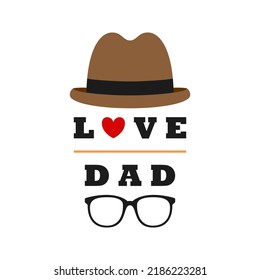 Happy Father's Day design on white background