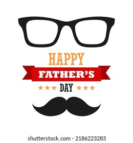 Happy Father's Day design on white background