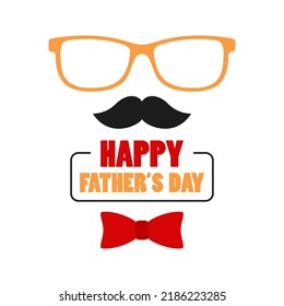 Happy Father's Day design on white background