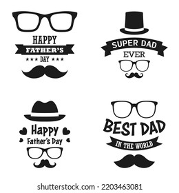 Happy Father's Day design on white background