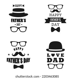 Happy Father's Day design on white background