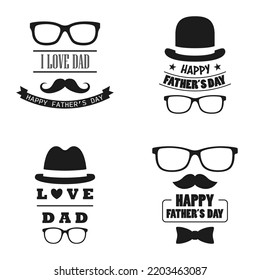 Happy Father's Day design on white background