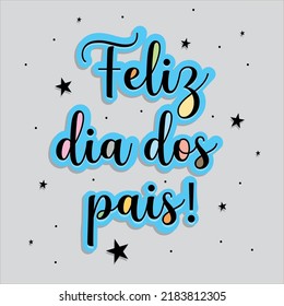 Happy Father's Day Design In Portuguese
