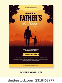 happy father's day design for poster template