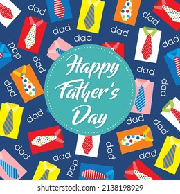 Happy father's day design with shirt and neck tie