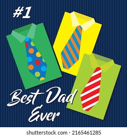 Happy father's day design with skirt and neck tie