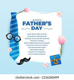 Happy father's day design, suitable for banners, promotions, posters, vouchers, give away and others