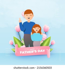 Happy father's day design, suitable for banners, promotions, posters, vouchers, give away and others