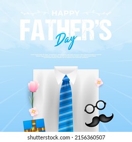 Happy father's day design, suitable for banners, promotions, posters, vouchers, give away and others