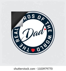 Happy Father's day design typography with white background vecto